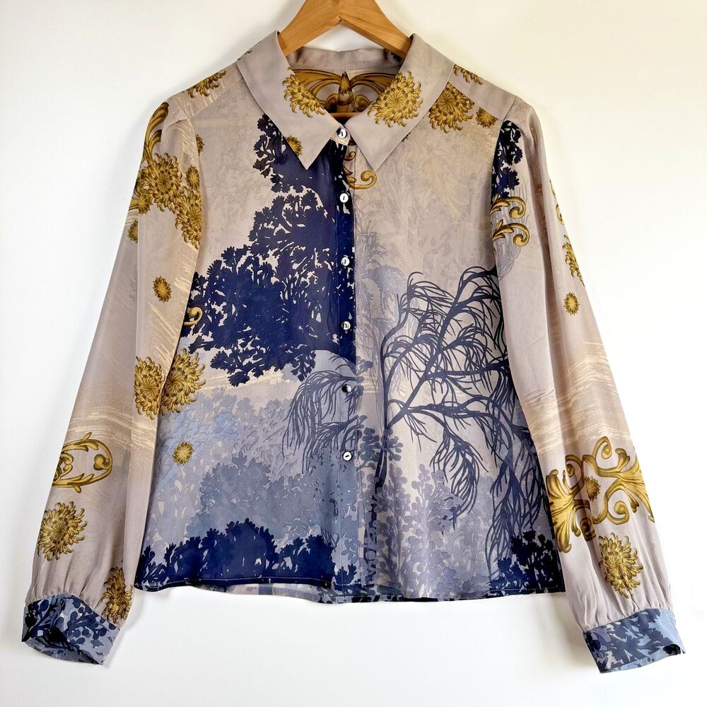 Yoana Baraschi Blue and Gold Blouse